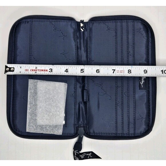 Vera Bradley Twirly Birds Navy Blue Zip Around Wallet NWT - Picture 8 of 9